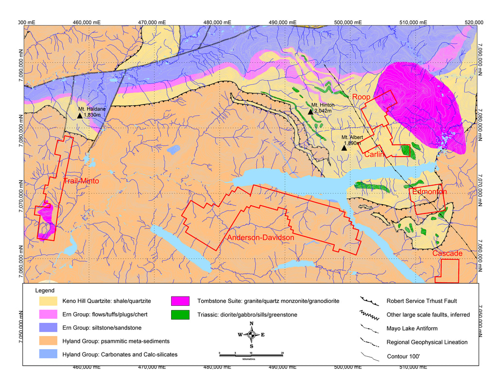 Figure 17. Geology of the Mayo Lake area.