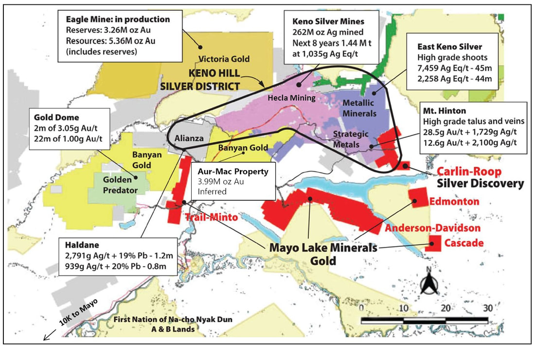 Figure 3. Prolific Mineral Setting in the Mayo Mining District.